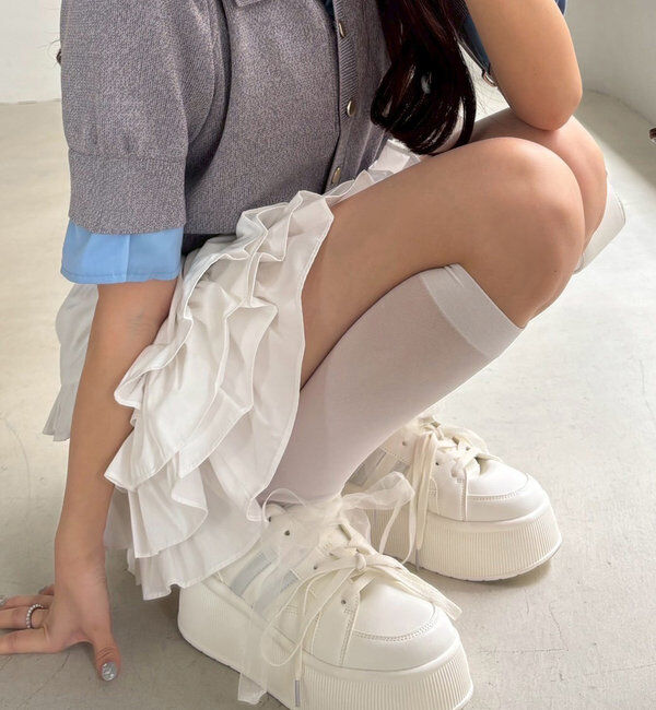  「リボンカスタム厚底スニーカー」|その他|