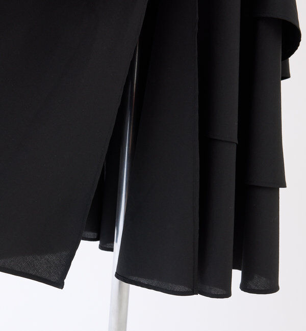  「ランダムフリルロングスカート/スリット入り」|スカート|