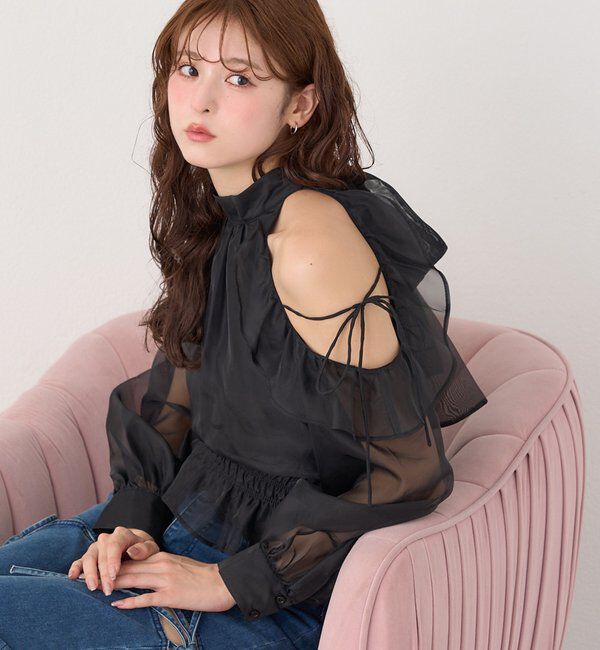  「バックリボンアメスリブラウス」|シャツ・ブラウス|