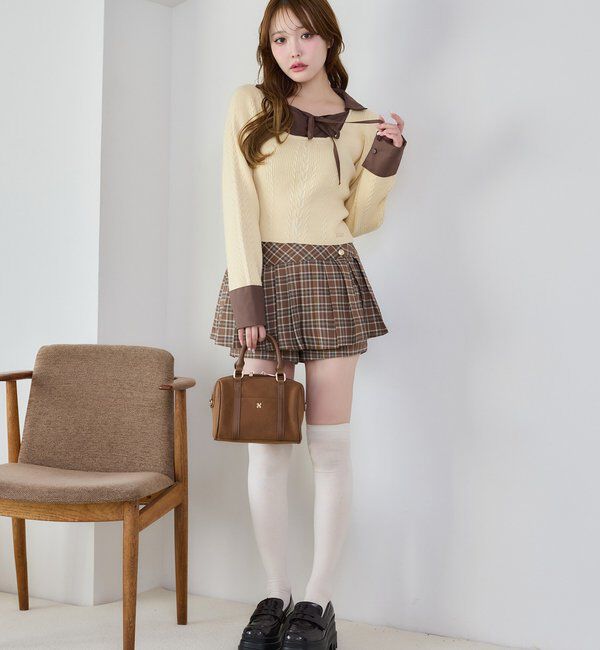  「金ボタンプリーツスカート」|スカート|