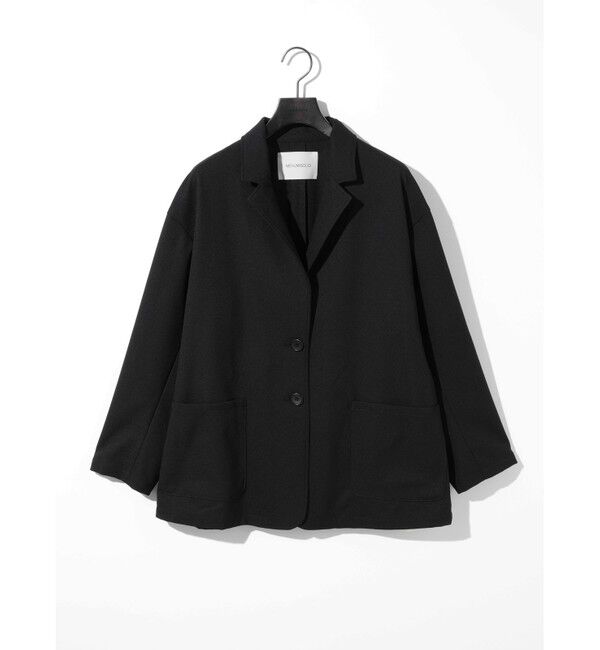 MIDIUMISOLID「MIDIUMISOLID for Ladies リラックスジャケット」|テーラードジャケット|ブラック