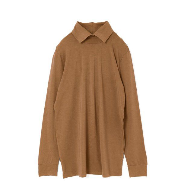 mizuiro ind「mizuiro ind シャツカラーハイネックプルオーバー」|Tシャツ・カットソー|オレンジ