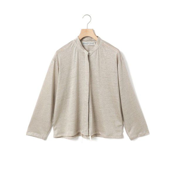 MidiUmi「MidiUmi リネン巾着カーディガン」|カーディガン|ベージュ