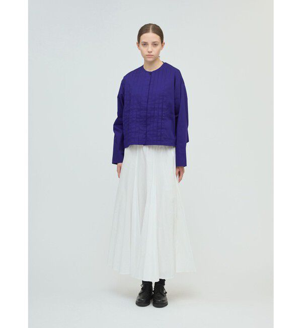 mizuiro ind「mizuiro ind クルーネックピンタックシャツ」|シャツ・ブラウス|