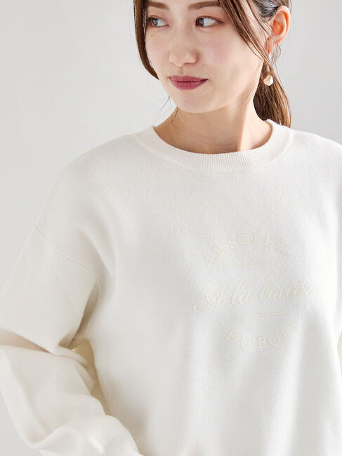 Te chichi「発泡ロゴプリントニット」|ニット・セーター|オフホワイト