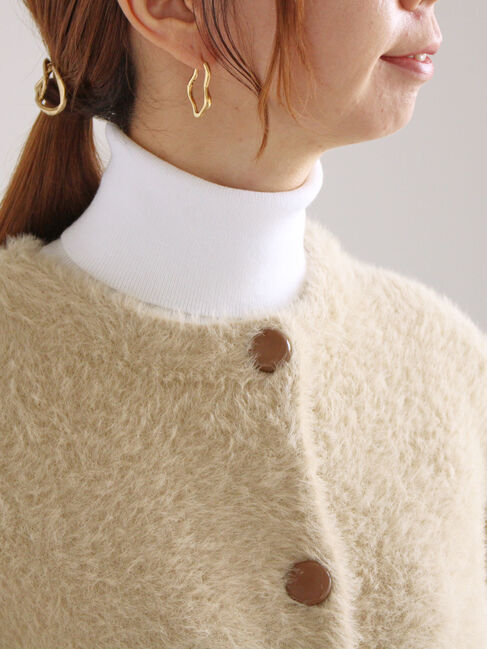 Te chichi「ダブルフェイスフェザーニット カーデ」|カーディガン|