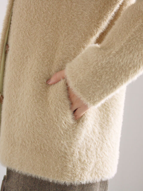 Te chichi「ダブルフェイスフェザーニット カーデ」|カーディガン|