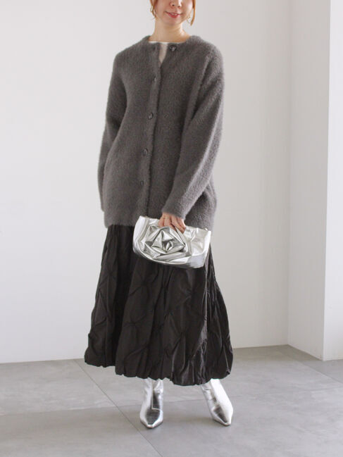 Te chichi「ダブルフェイスフェザーニット カーデ」|カーディガン|