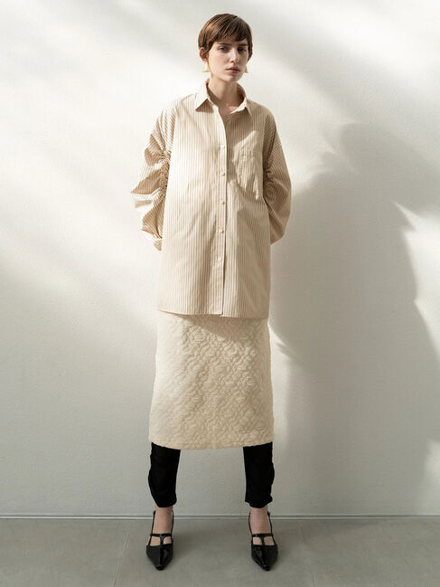 Te chichi「フクレジャカードストレートロングスカート《2025spring catalog item》」|スカート|