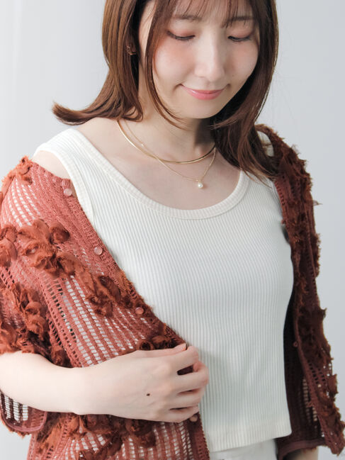 Te chichi TERRASSE「【抗菌防臭】クロップドタンクトップ《2025summer catalog item》」|タンクトップ|オフホワイト