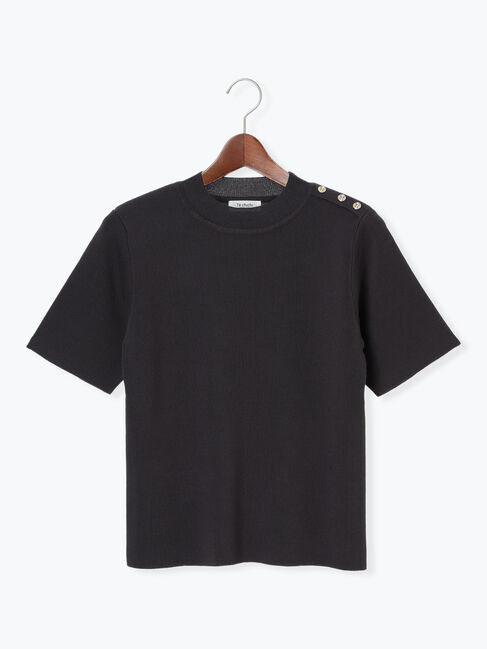 Te chichi TERRASSE「肩ボタン半袖プルオーバーニット」|ニット・セーター|