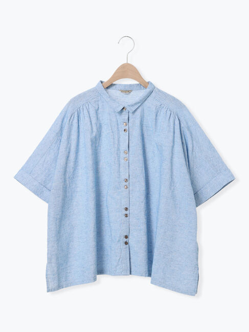 Samansa Mos2「◎ちび襟並び釦ワイドシャツ」|シャツ・ブラウス|