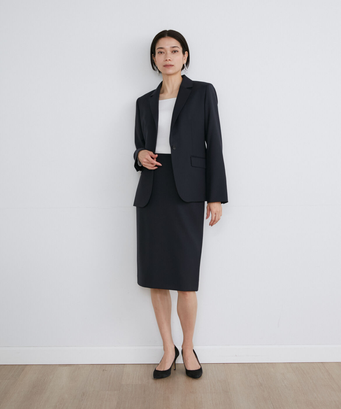 INED「モヘアウールテーラードジャケット」|テーラードジャケット|ネイビー