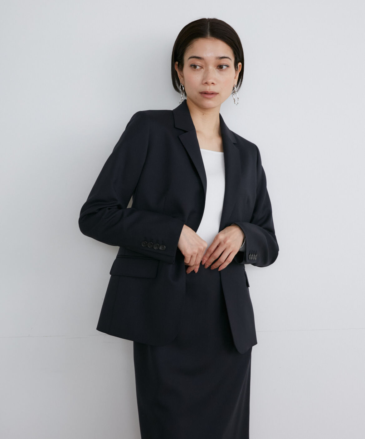 INED「モヘアウールテーラードジャケット」|テーラードジャケット|