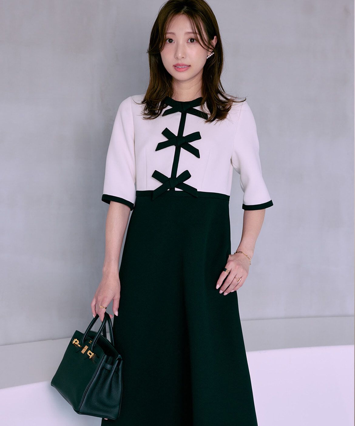 Maglie le cassetto「《M Maglie le cassetto&times;冨張愛》&ldquo;クチュールリボン&rdquo;クラシカルワンピース」|ワンピース|