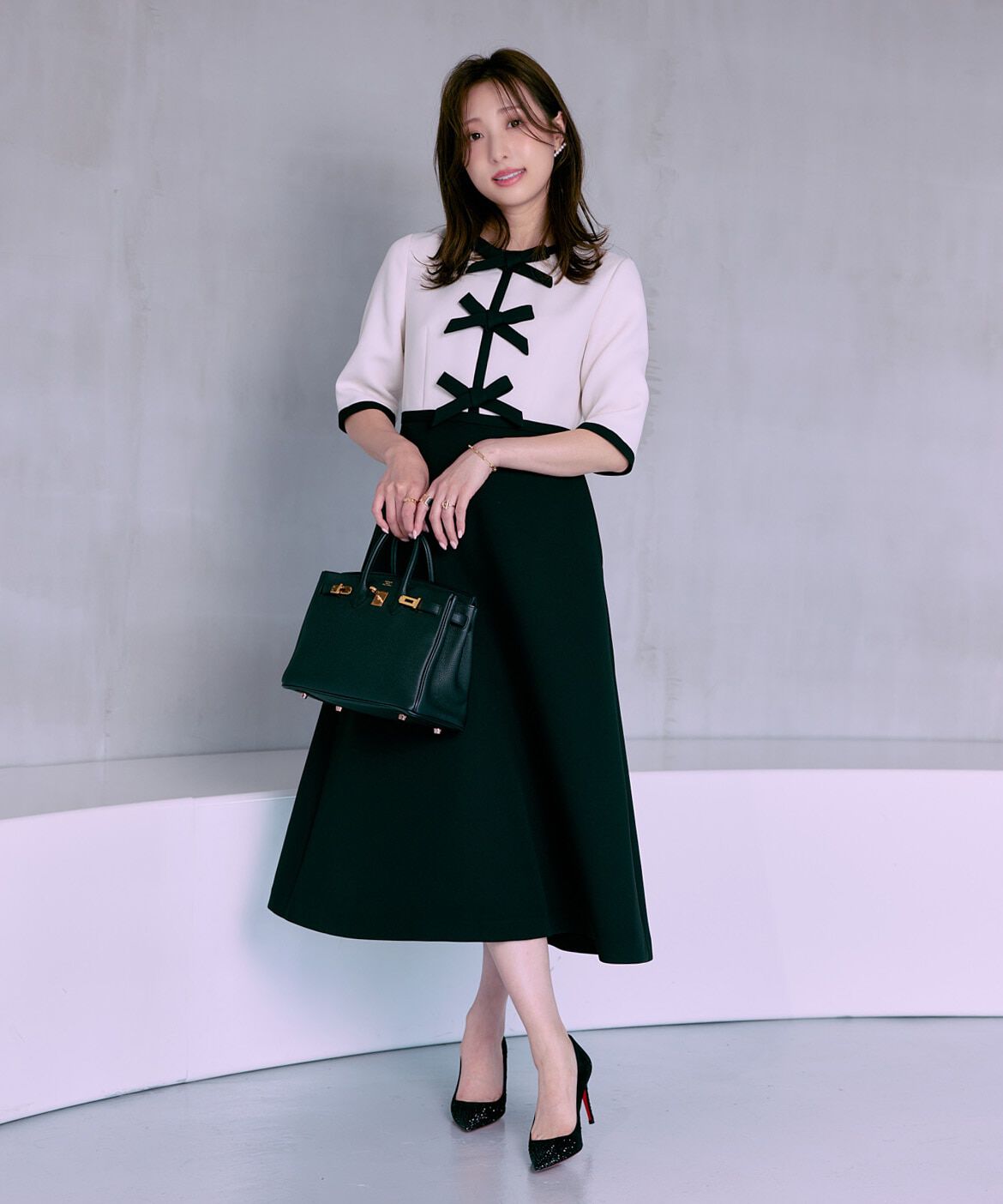 Maglie le cassetto「《M Maglie le cassetto&times;冨張愛》&ldquo;クチュールリボン&rdquo;クラシカルワンピース」|ワンピース|