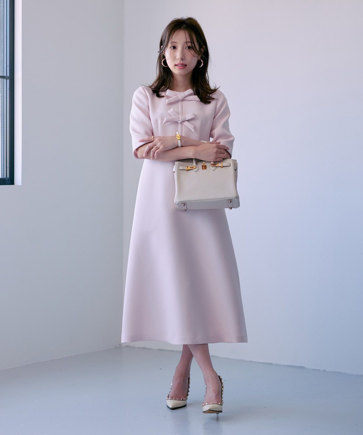 Maglie le cassetto「《M Maglie le cassetto&times;冨張愛》&ldquo;クチュールリボン&rdquo;クラシカルワンピース」|ワンピース|