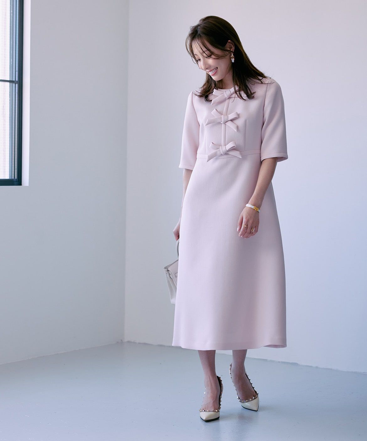 Maglie le cassetto「《M Maglie le cassetto&times;冨張愛》&ldquo;クチュールリボン&rdquo;クラシカルワンピース」|ワンピース|