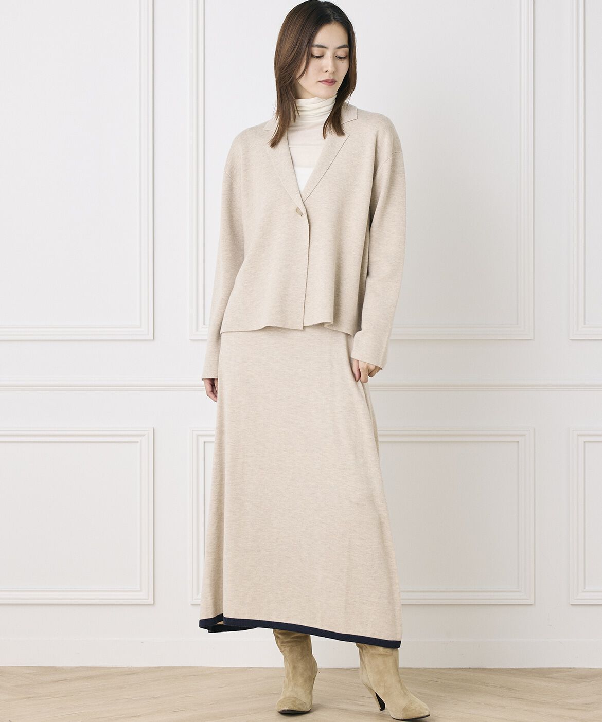 INED「《INED CLARO》ニットジャケット」|テーラードジャケット|