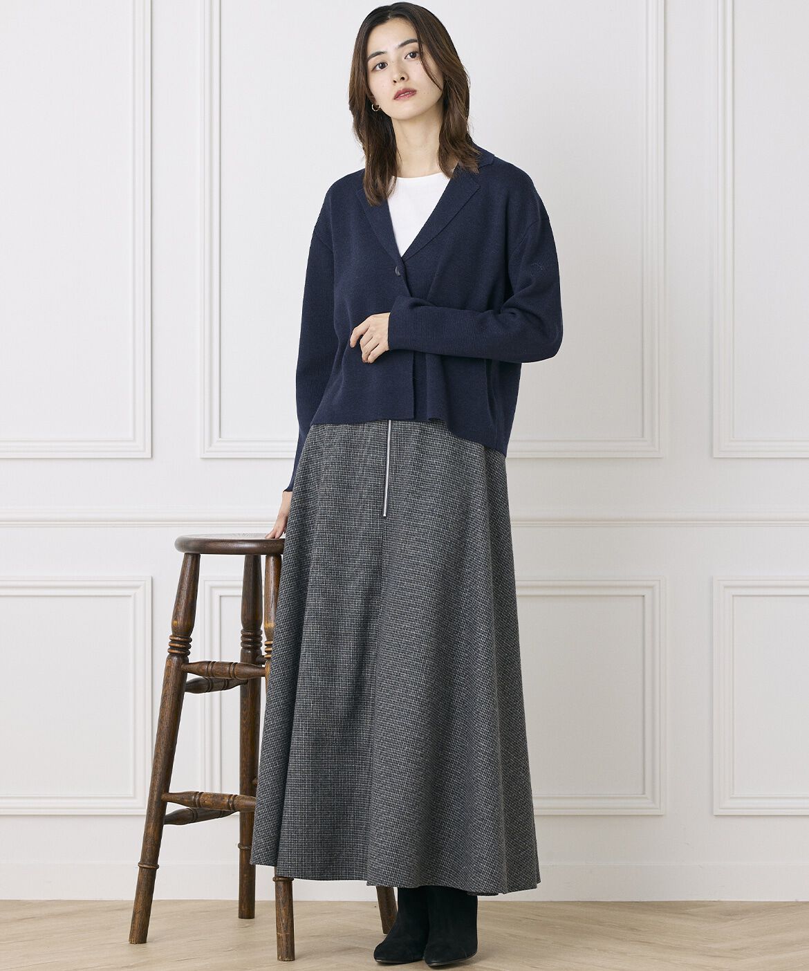 INED「《INED CLARO》ニットジャケット」|テーラードジャケット|