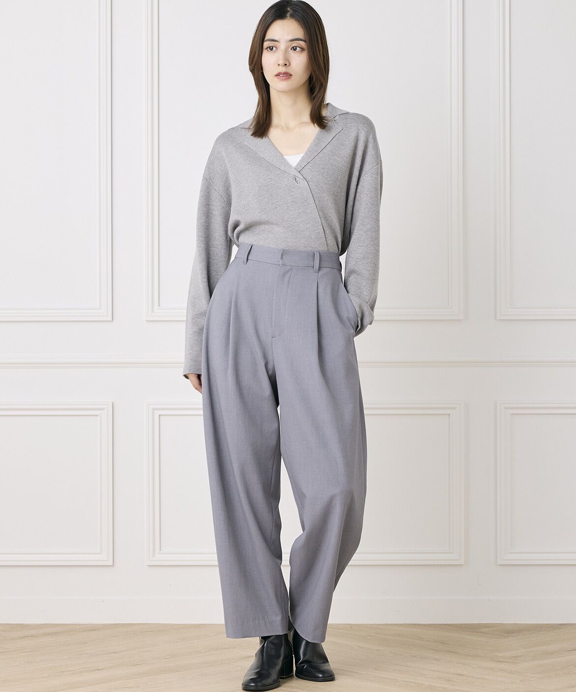 INED「《INED CLARO》ニットジャケット」|テーラードジャケット|