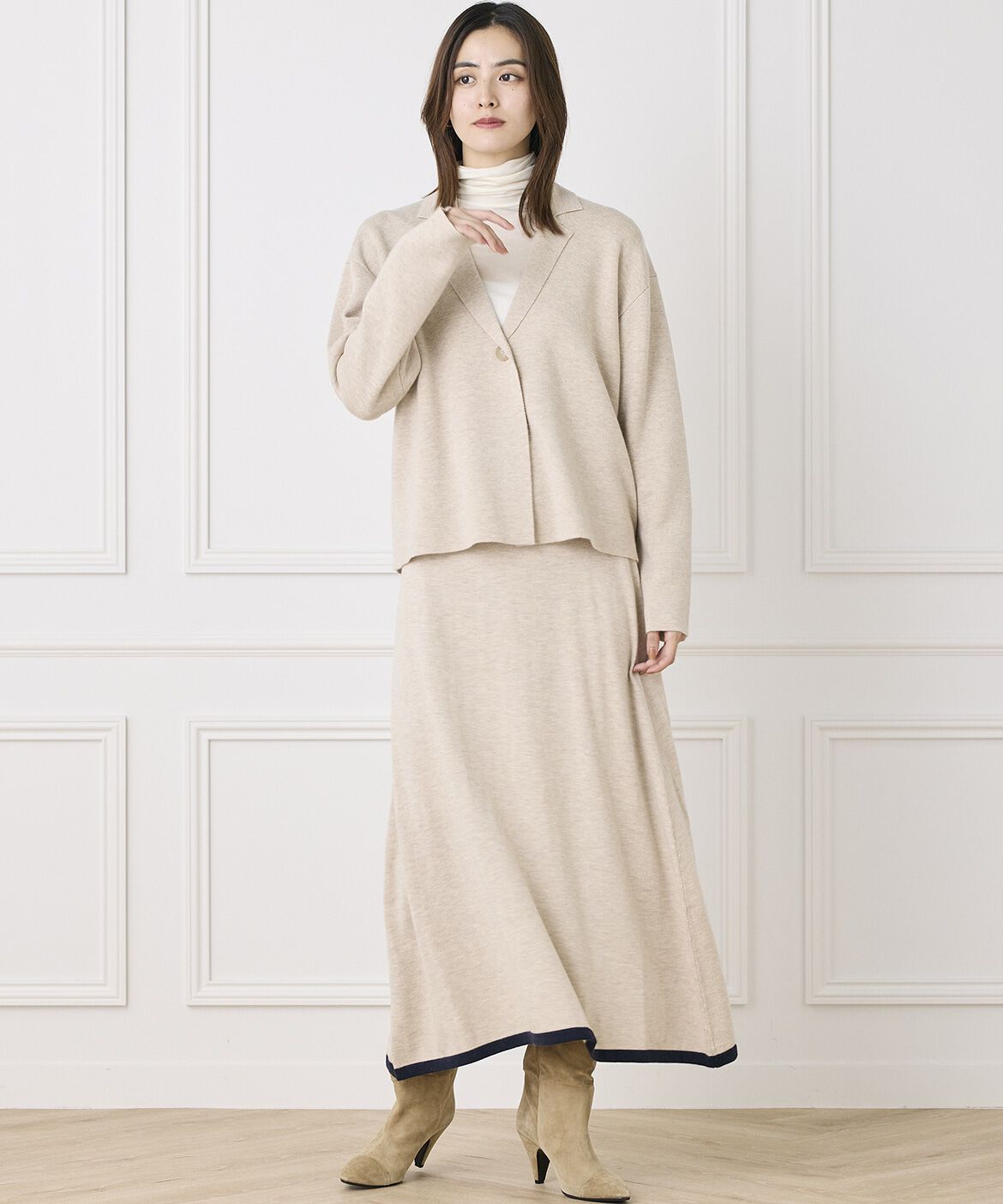 INED「《INED CLARO》ニットジャケット」|テーラードジャケット|