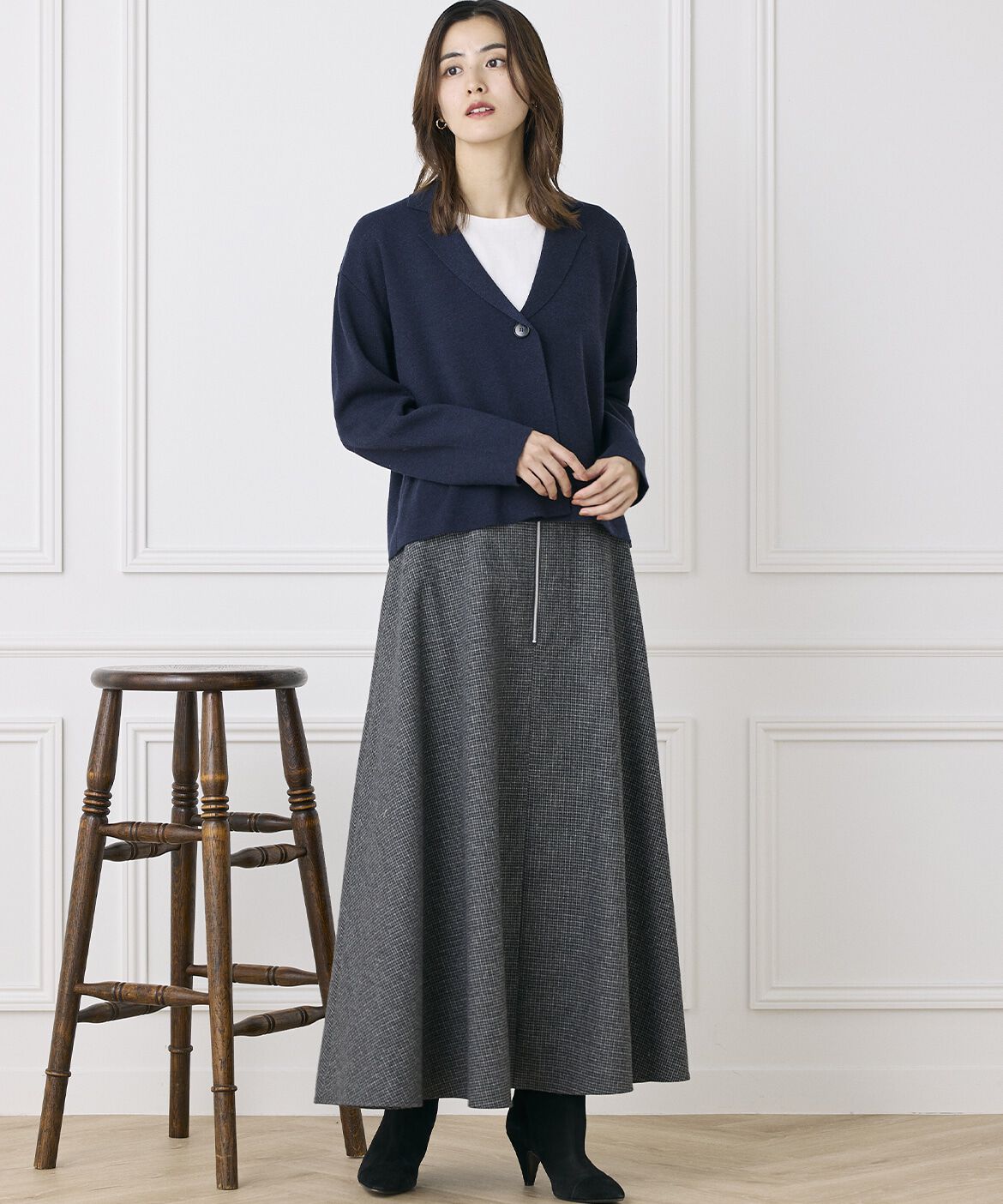 INED「《INED CLARO》ニットジャケット」|テーラードジャケット|