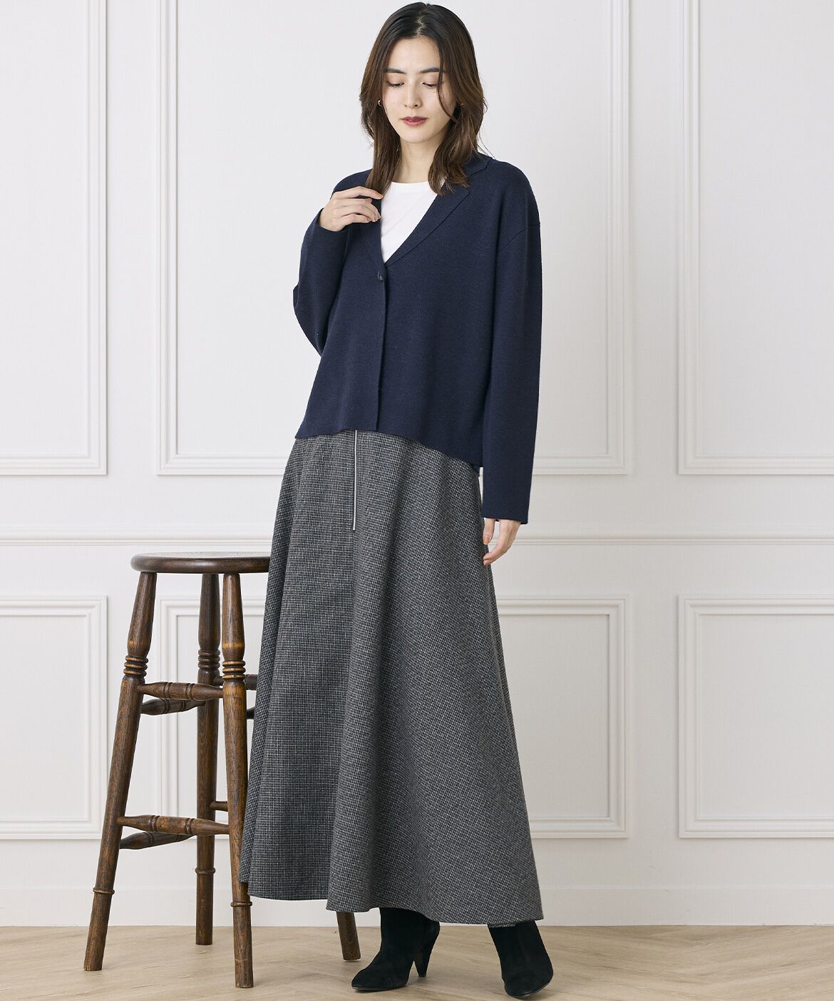 INED「《INED CLARO》ニットジャケット」|テーラードジャケット|