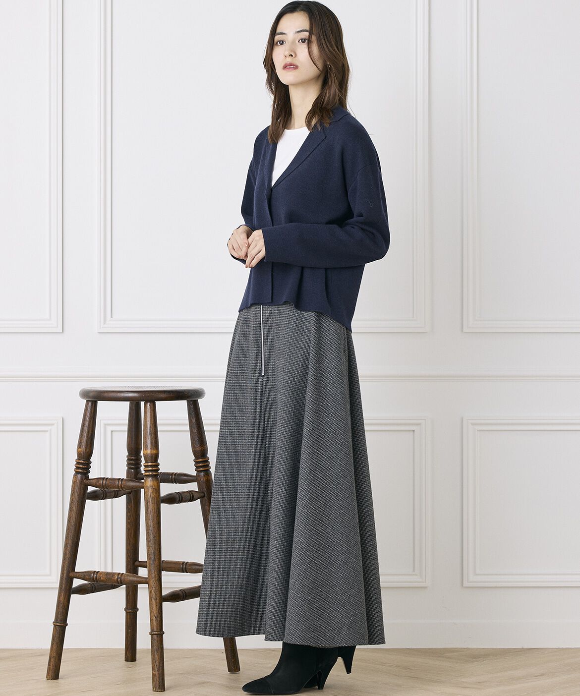 INED「《INED CLARO》ニットジャケット」|テーラードジャケット|