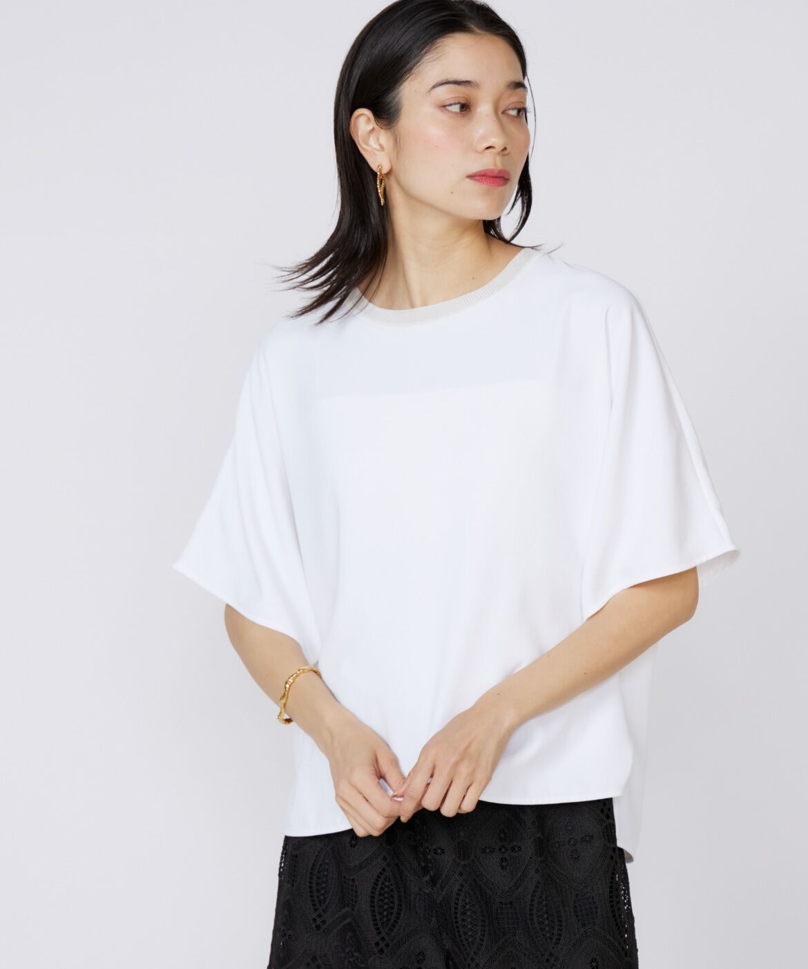 INED「吸汗速乾ジョーゼットプルオーバー」|Tシャツ・カットソー|