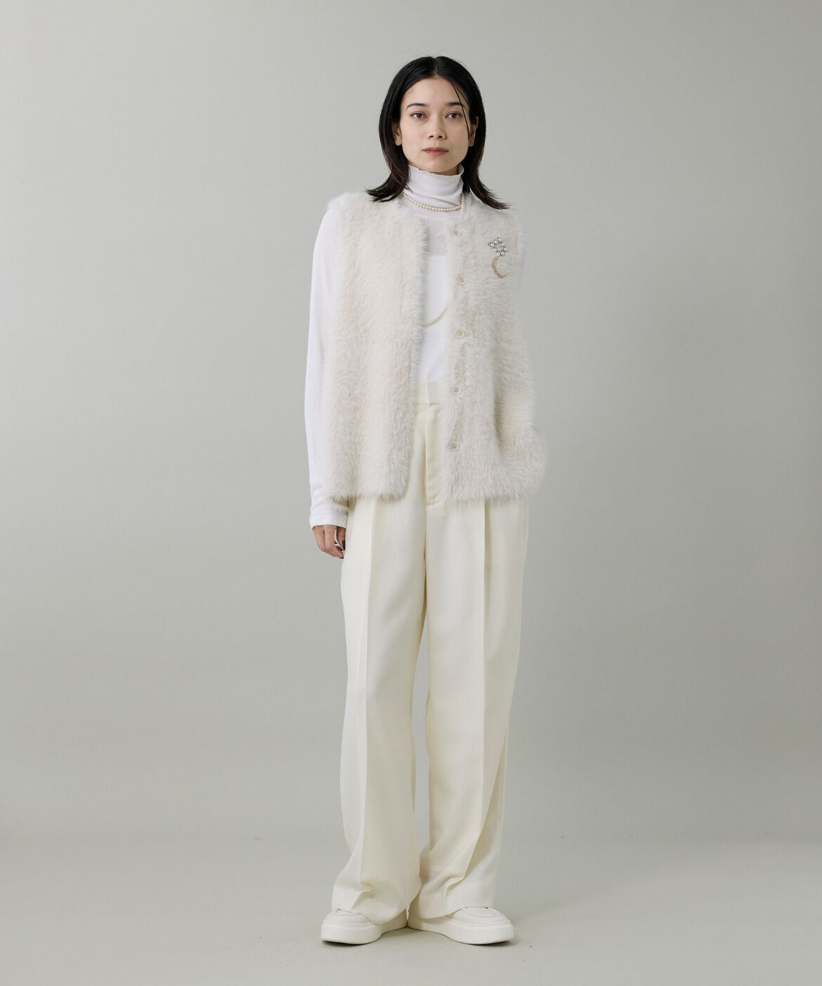 INED「ハイネックロングTシャツ」|Tシャツ・カットソー|