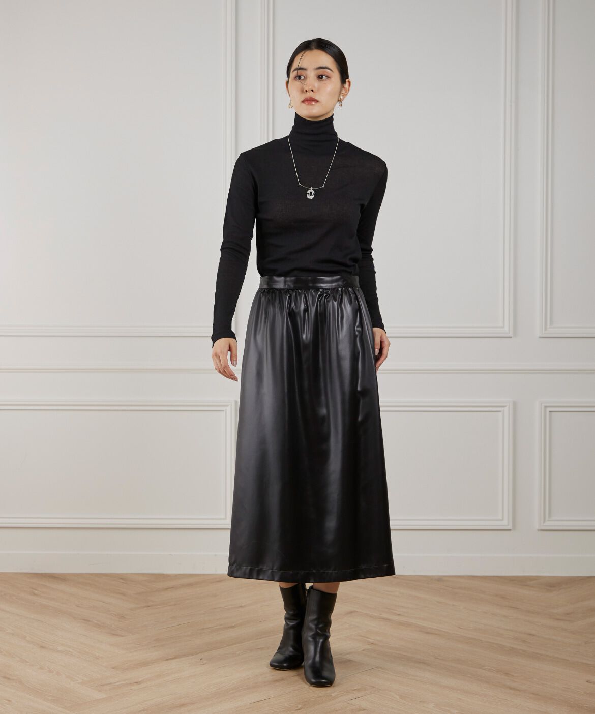 Le Souk「《大きいサイズ》シアーテレハイネックTシャツ」|Tシャツ・カットソー|