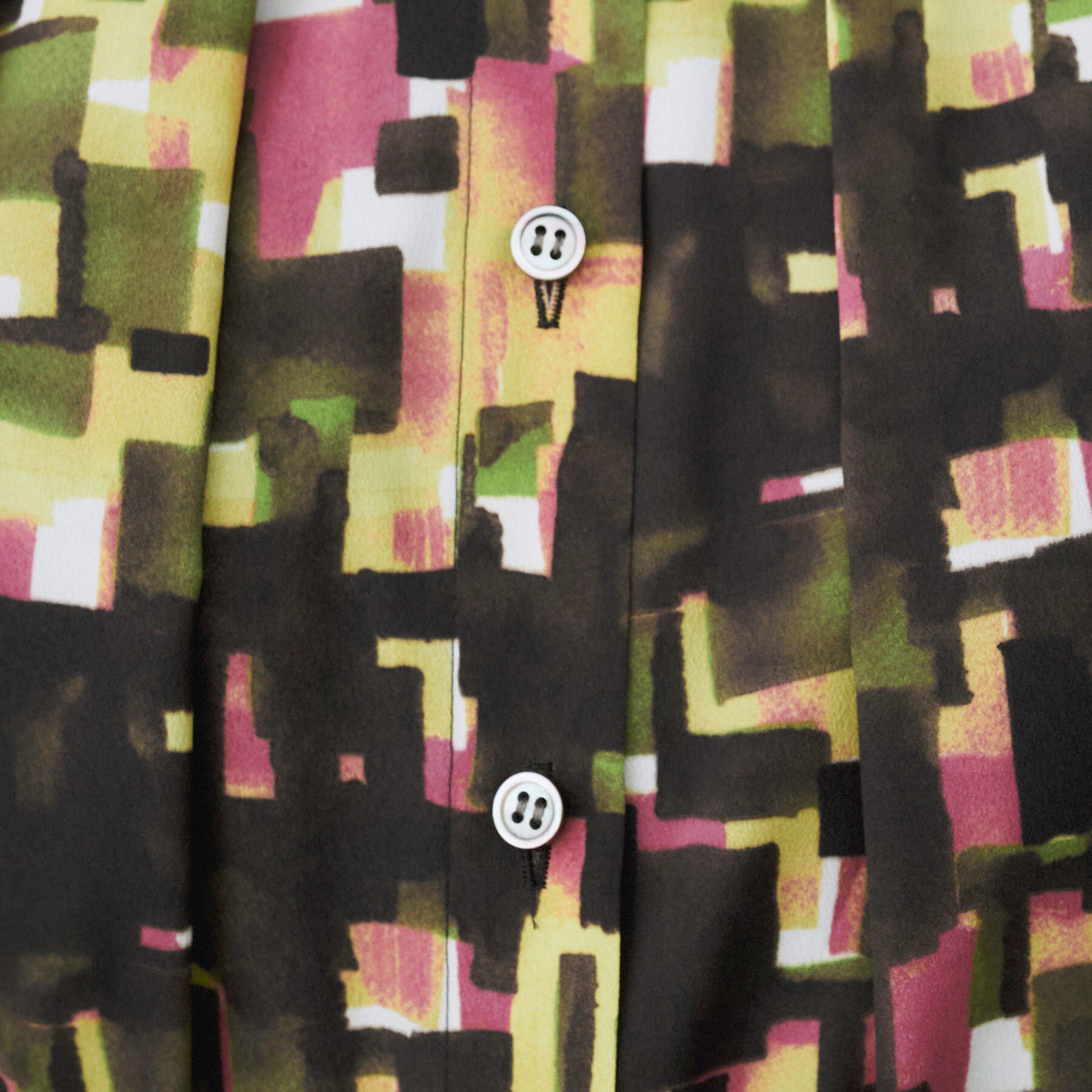 UNTITLED「【洗える/前開きボタン/ベルト付】ブロック柄ワンピース」|ワンピース|