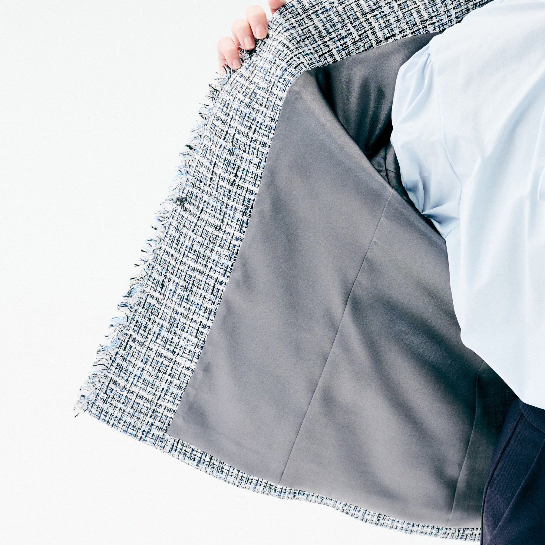 UNTITLED「ファンシーツイード ジャケット」|ノーカラージャケット|