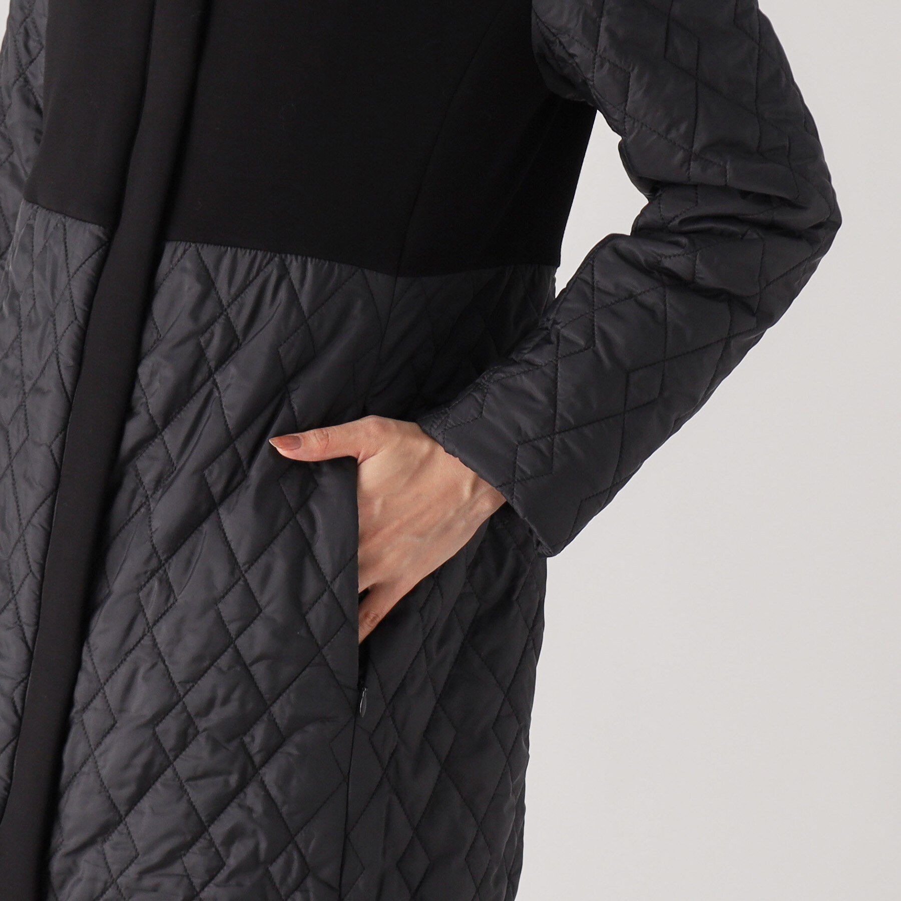 COUP DE CHANCE「【中綿キルトコート／軽くて暖かい／フード取外し可】細見えと着心地の良さ◎中綿キルトコート」|ダウン|