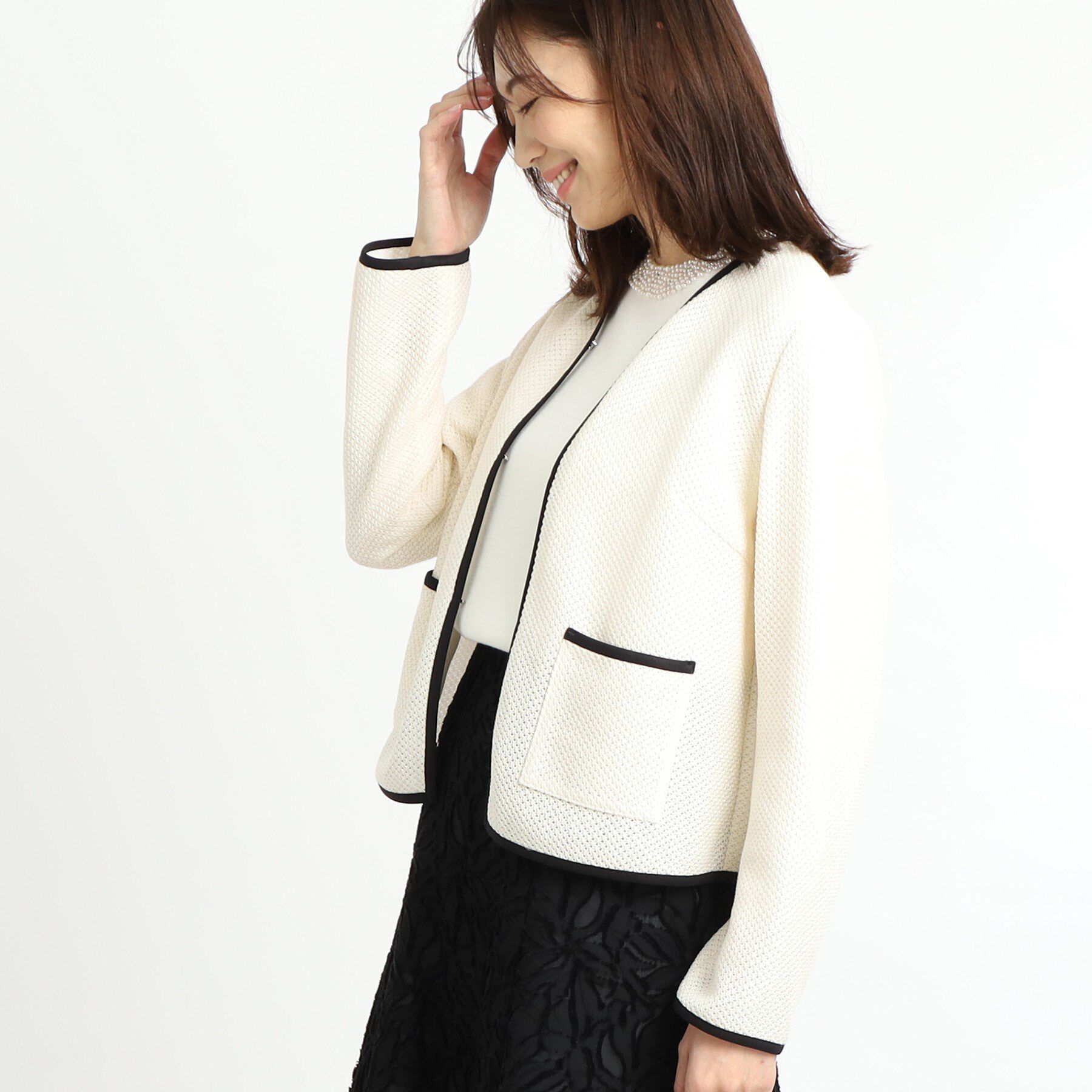 Reflect「【夏SALE／R‐QUALITY／手洗い可】ラッセルジャケット」|ノーカラージャケット|