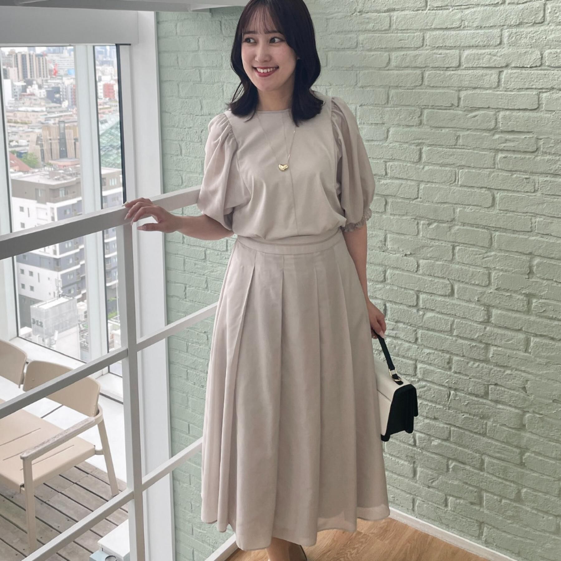 Reflect「【マシンウォッシュ可／セットアップ可】シアーボックスタックプリーツスカート」|スカート|