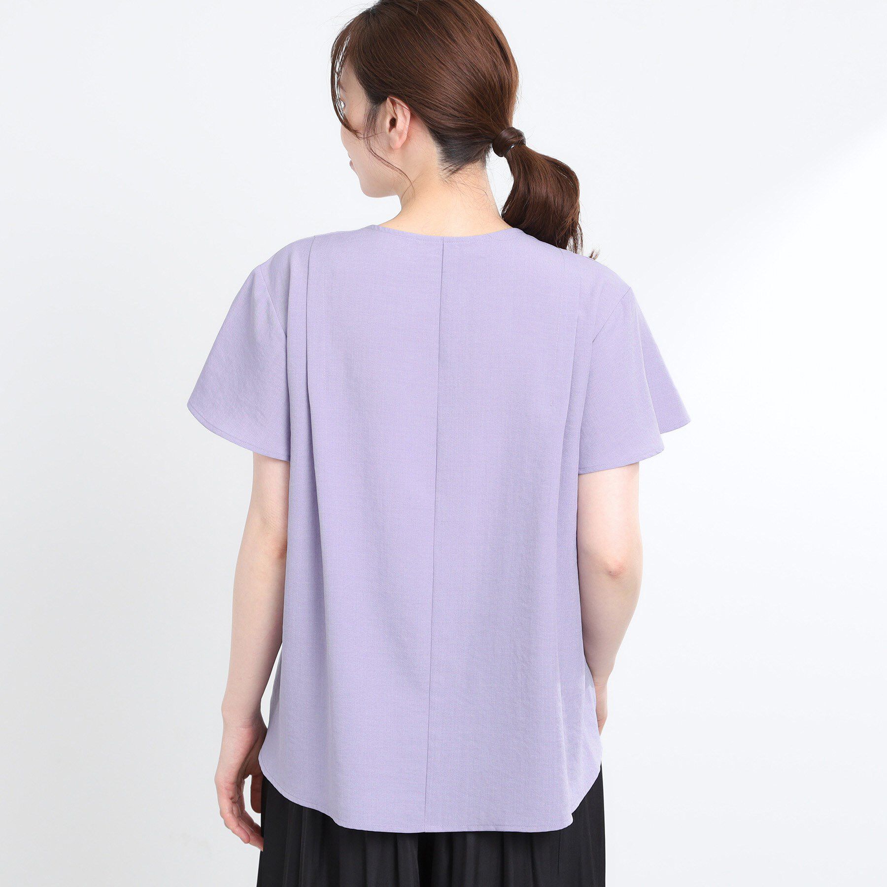 Reflect「ドライタッチスキッパーネックブラウス」|シャツ・ブラウス|