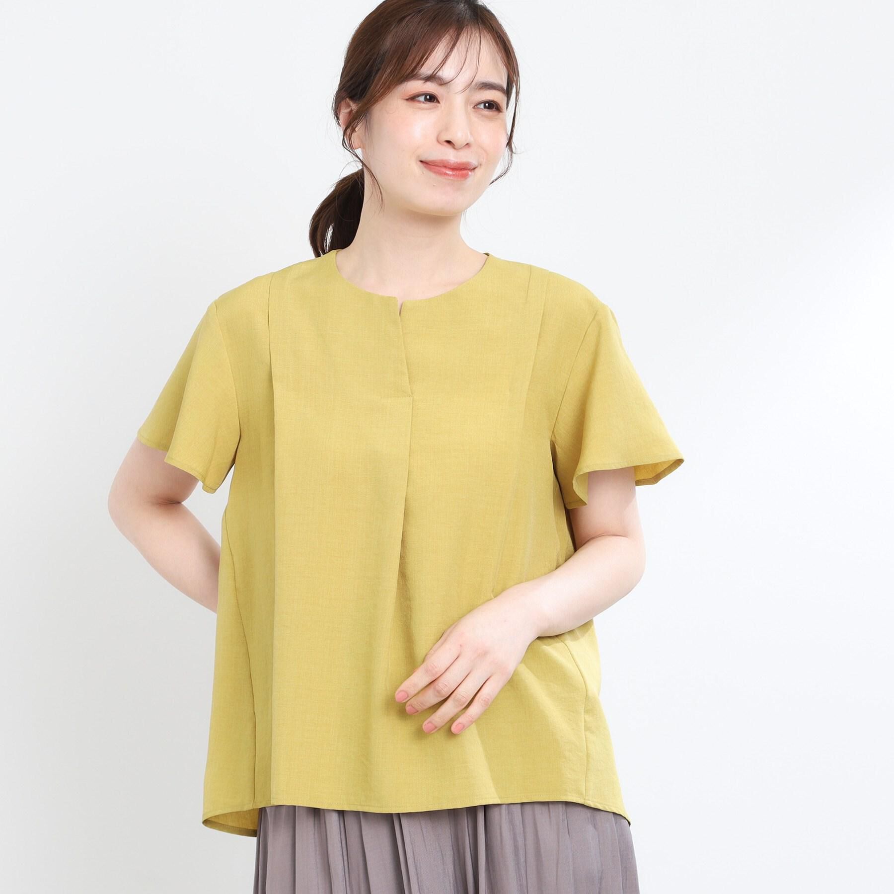 Reflect「ドライタッチスキッパーネックブラウス」|シャツ・ブラウス|