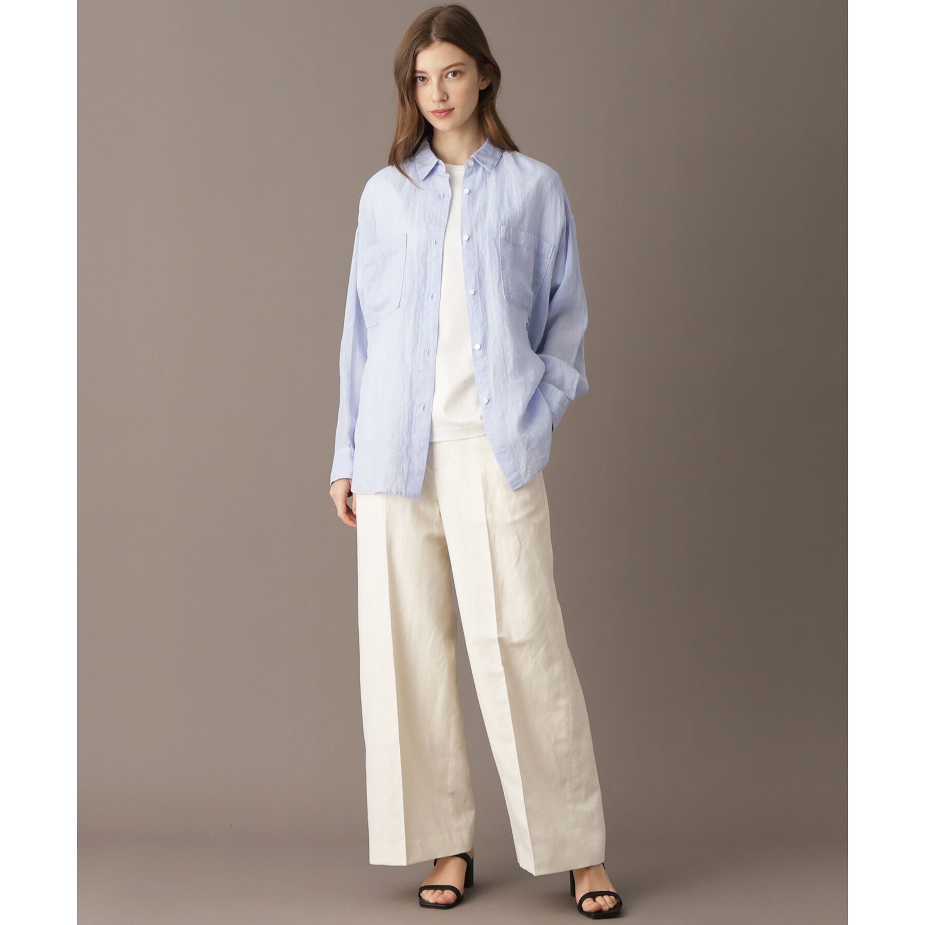 DRESSTERIOR「【人気定番/ラミー100％】ガーメントダイラミーシャツ」|シャツ・ブラウス|