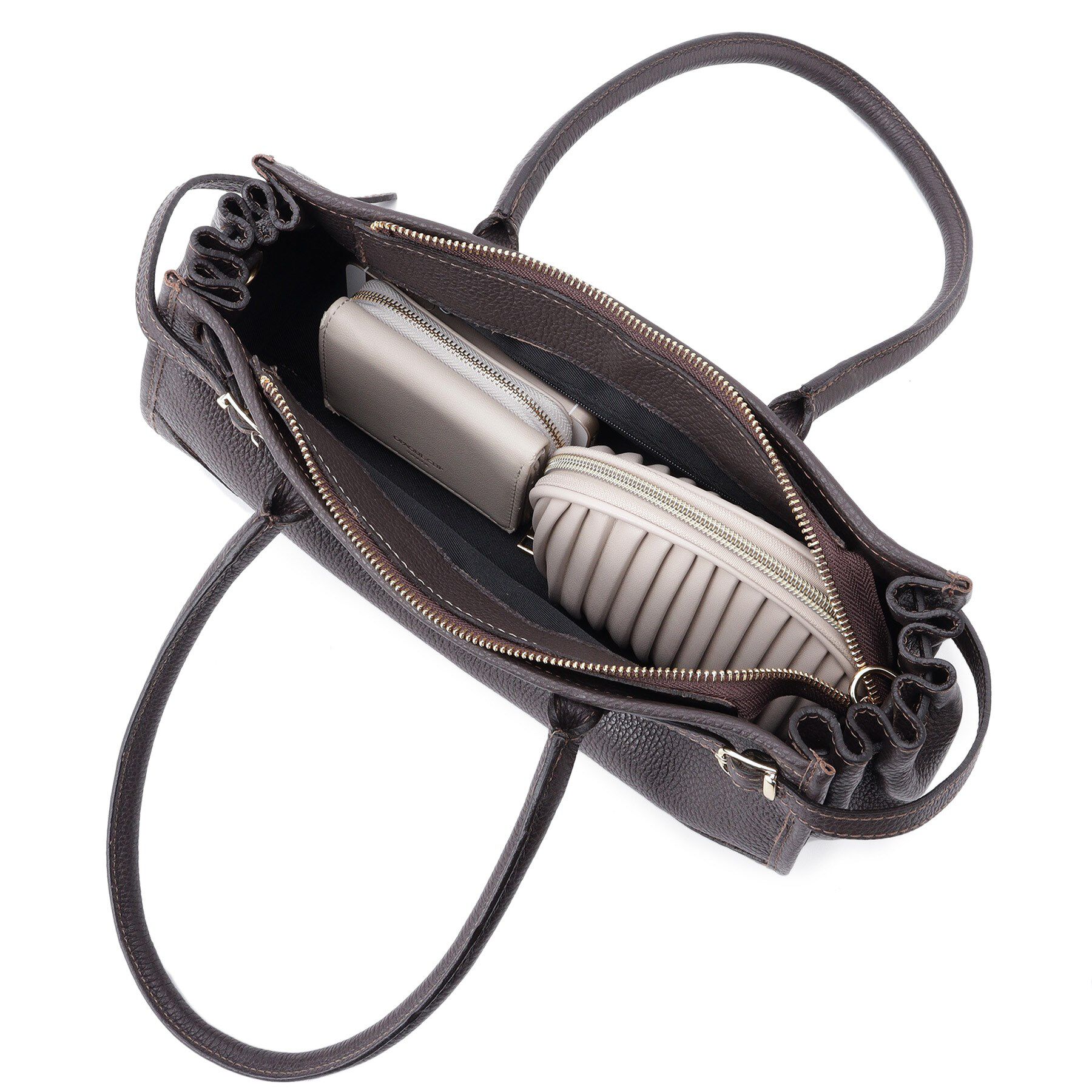 DRESSTERIOR「AULENTTI（オウレンティ）横長ベルト付きボストンバッグ」|ボストンバッグ|