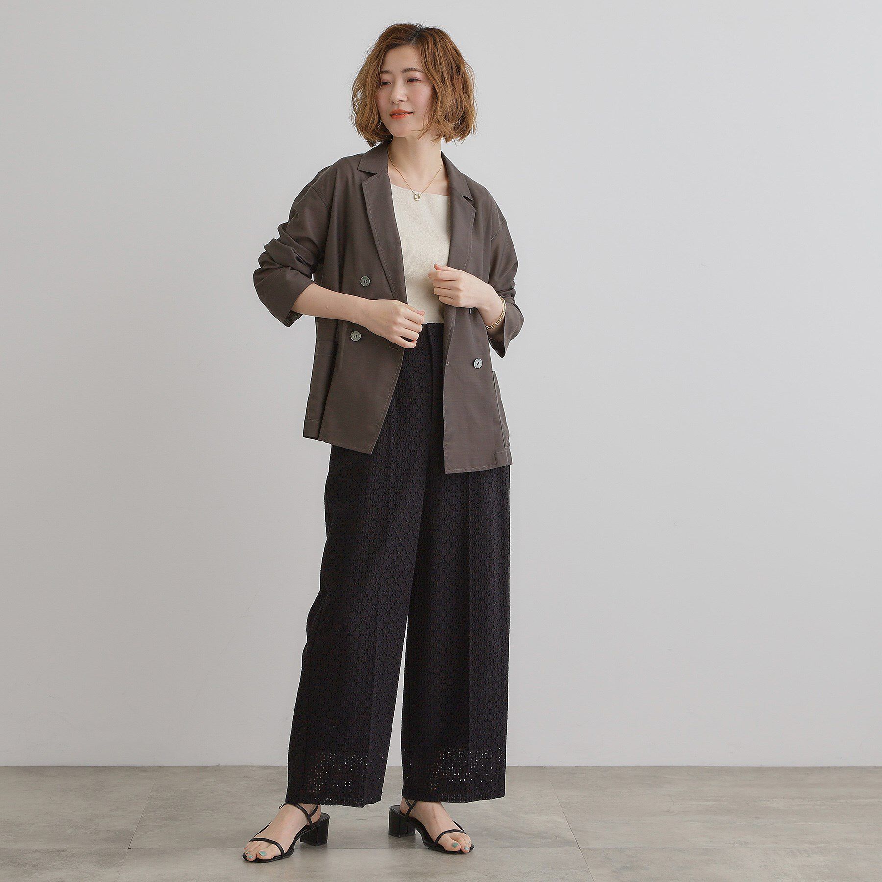 grove「【洒落感際立つ羽織アイテム】シアーテーラードジャケット」|テーラードジャケット|