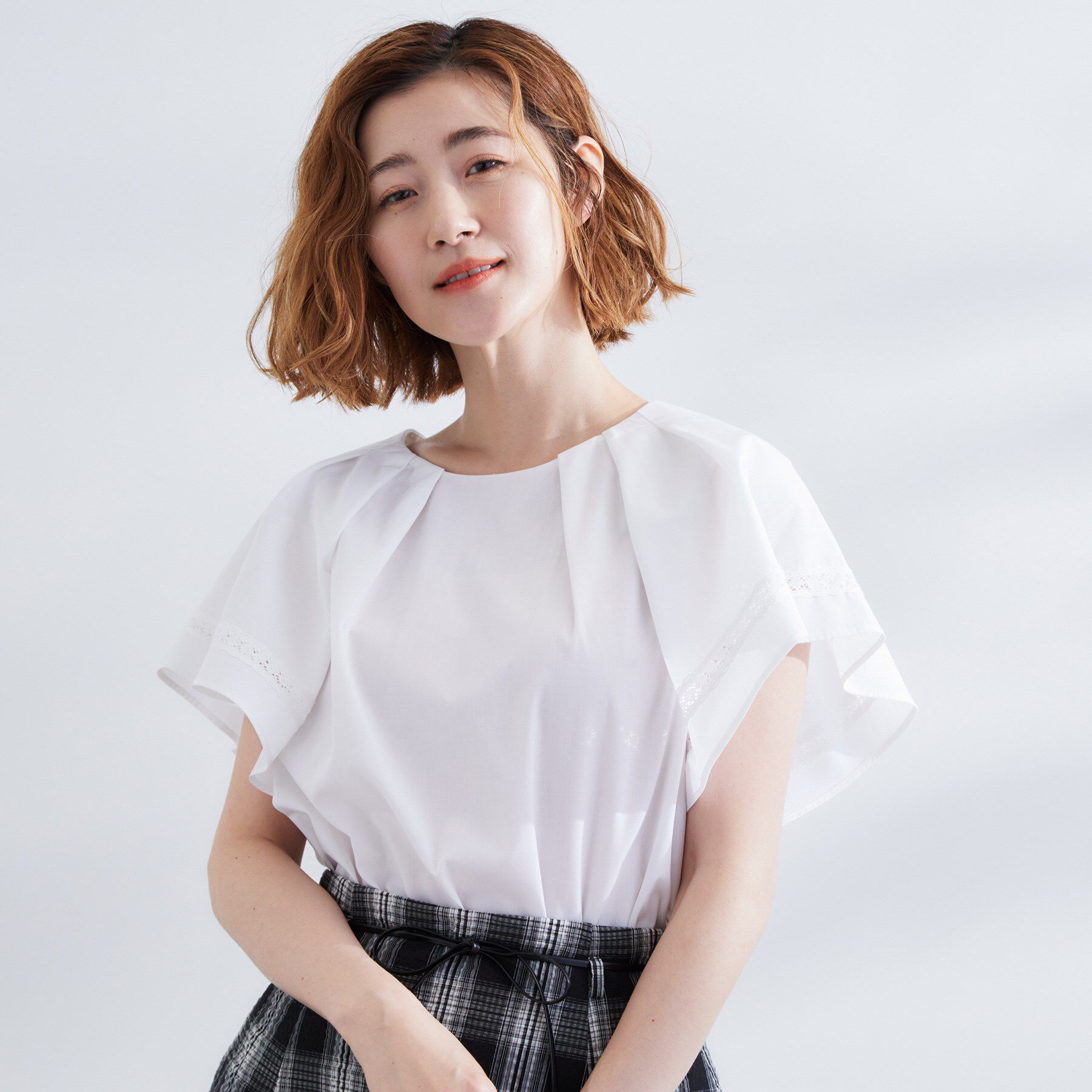 grove「【サスティナブル原料】涼し気フレアスリーブブラウス」|シャツ・ブラウス|