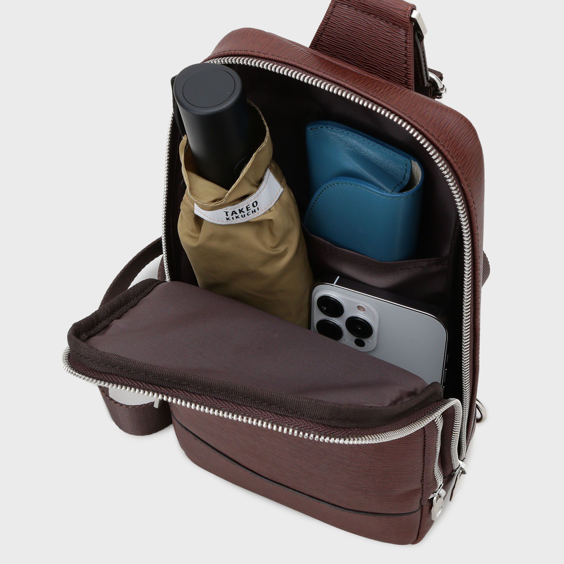 TAKEO KIKUCHI「水シボレザーワンショルダーバッグ」|ショルダー・メッセンジャー|