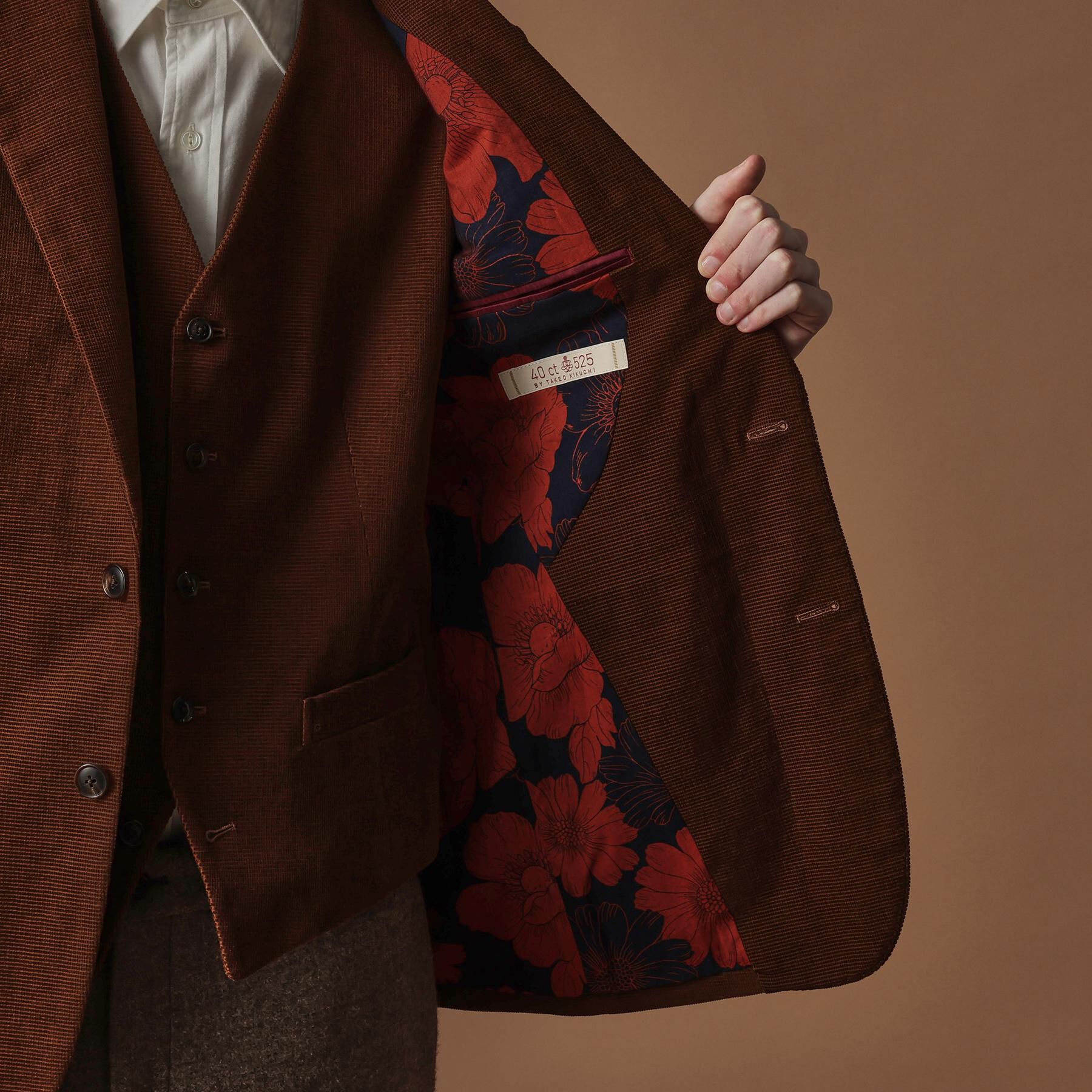 40CARATS&525「【Sサイズ～】ドビーキャラメルコールジャケット」|テーラードジャケット|