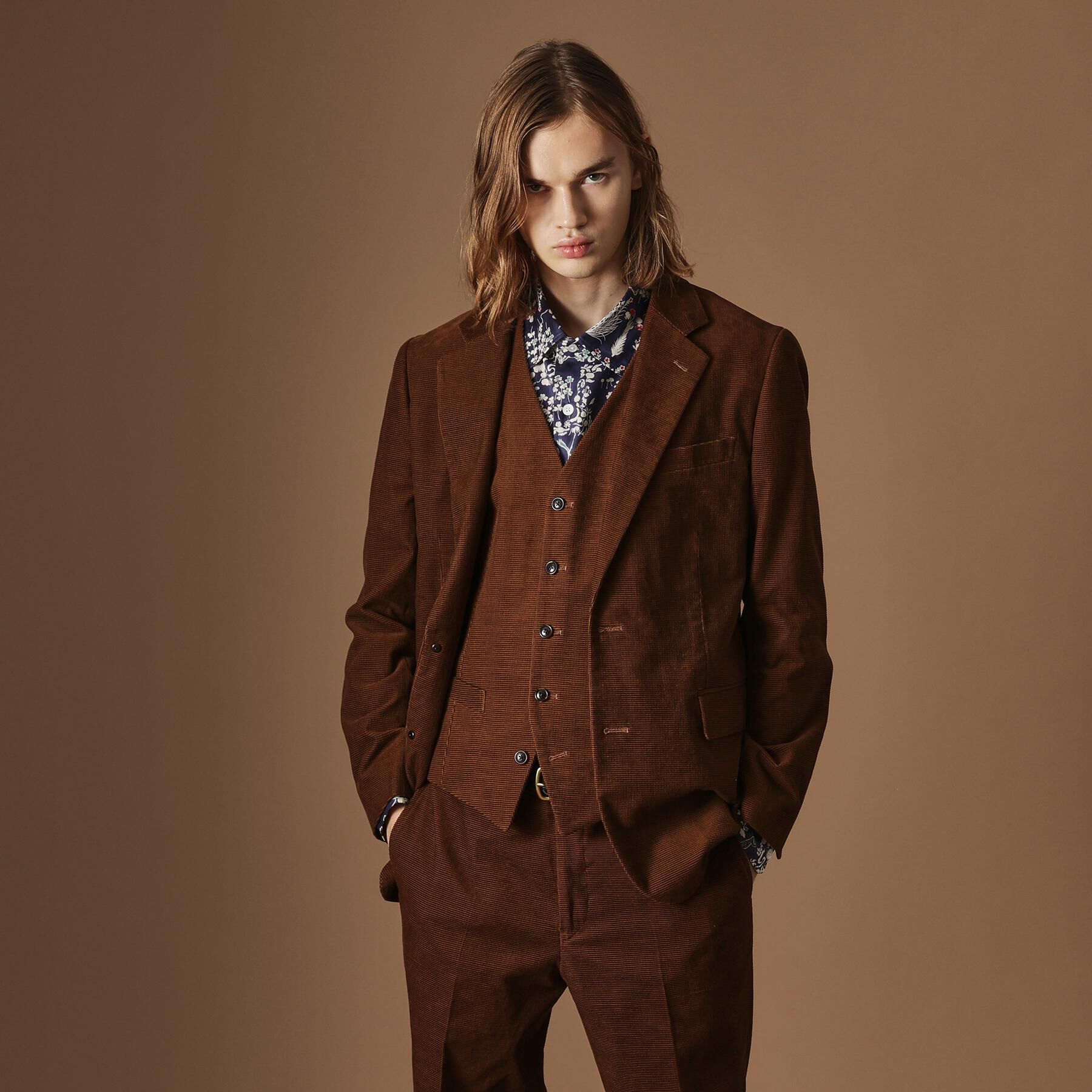 40CARATS&525「【Sサイズ～】ドビーキャラメルコールジャケット」|テーラードジャケット|