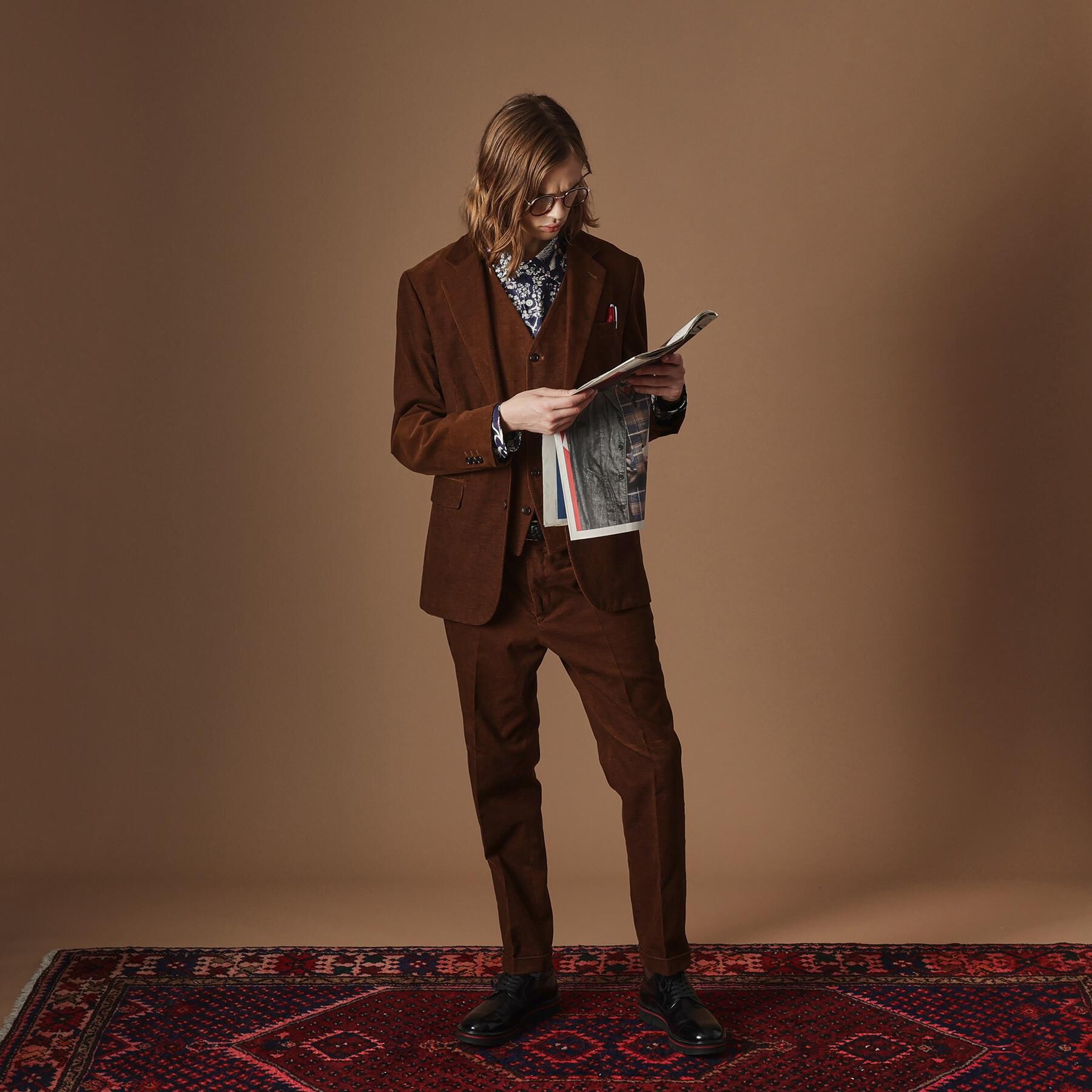 40CARATS&525「【Sサイズ～】ドビーキャラメルコールジャケット」|テーラードジャケット|