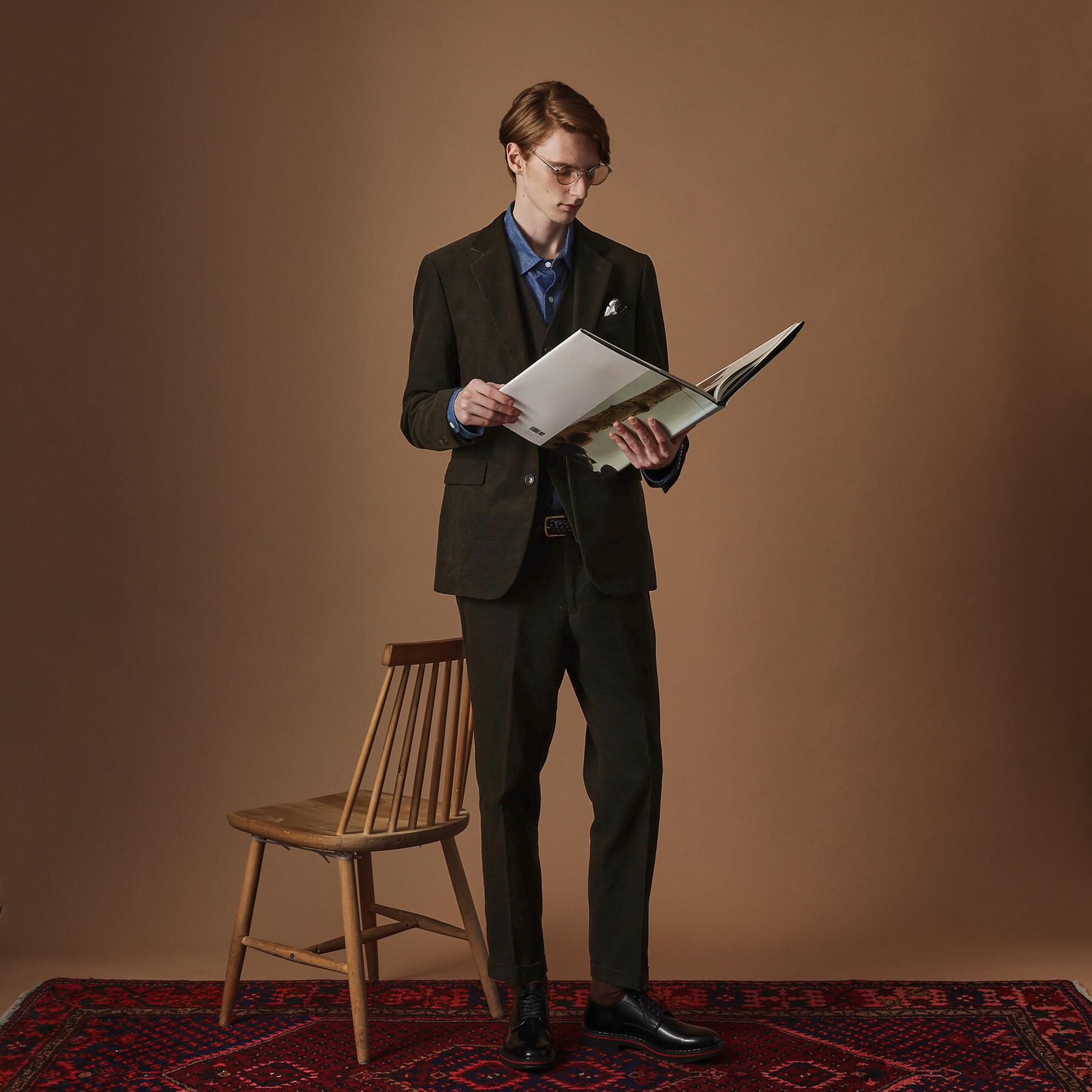 40CARATS&525「【Sサイズ～】ドビーキャラメルコールジャケット」|テーラードジャケット|