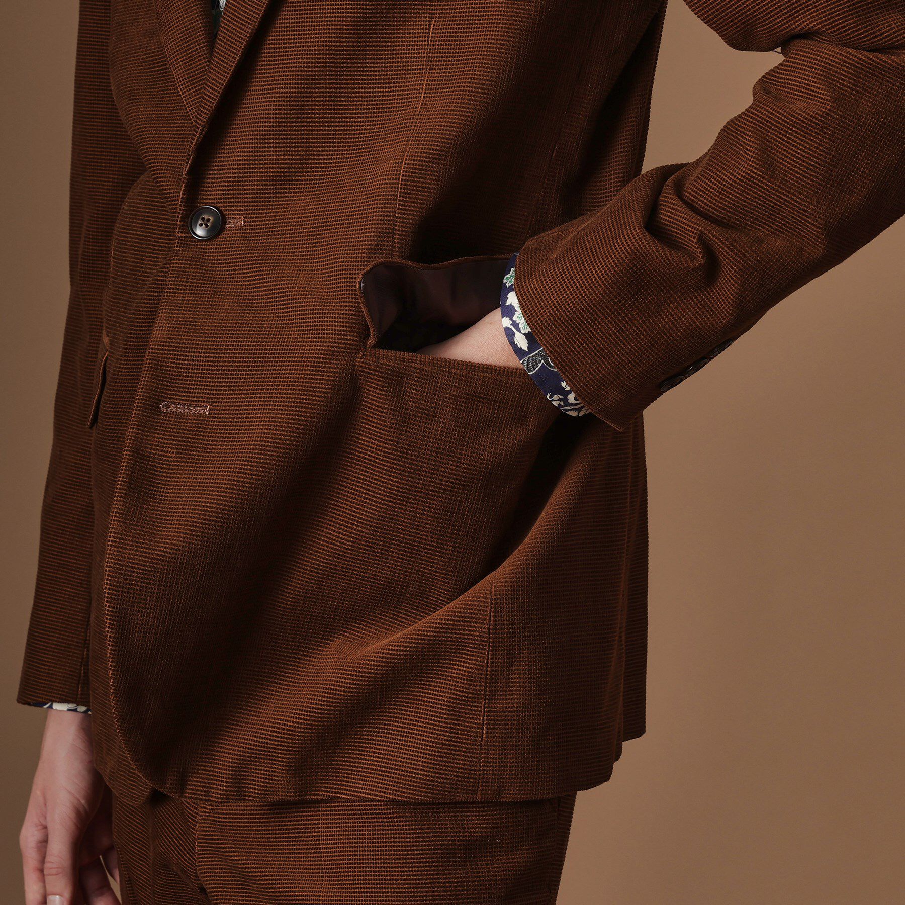 40CARATS&525「【Sサイズ～】ドビーキャラメルコールジャケット」|テーラードジャケット|