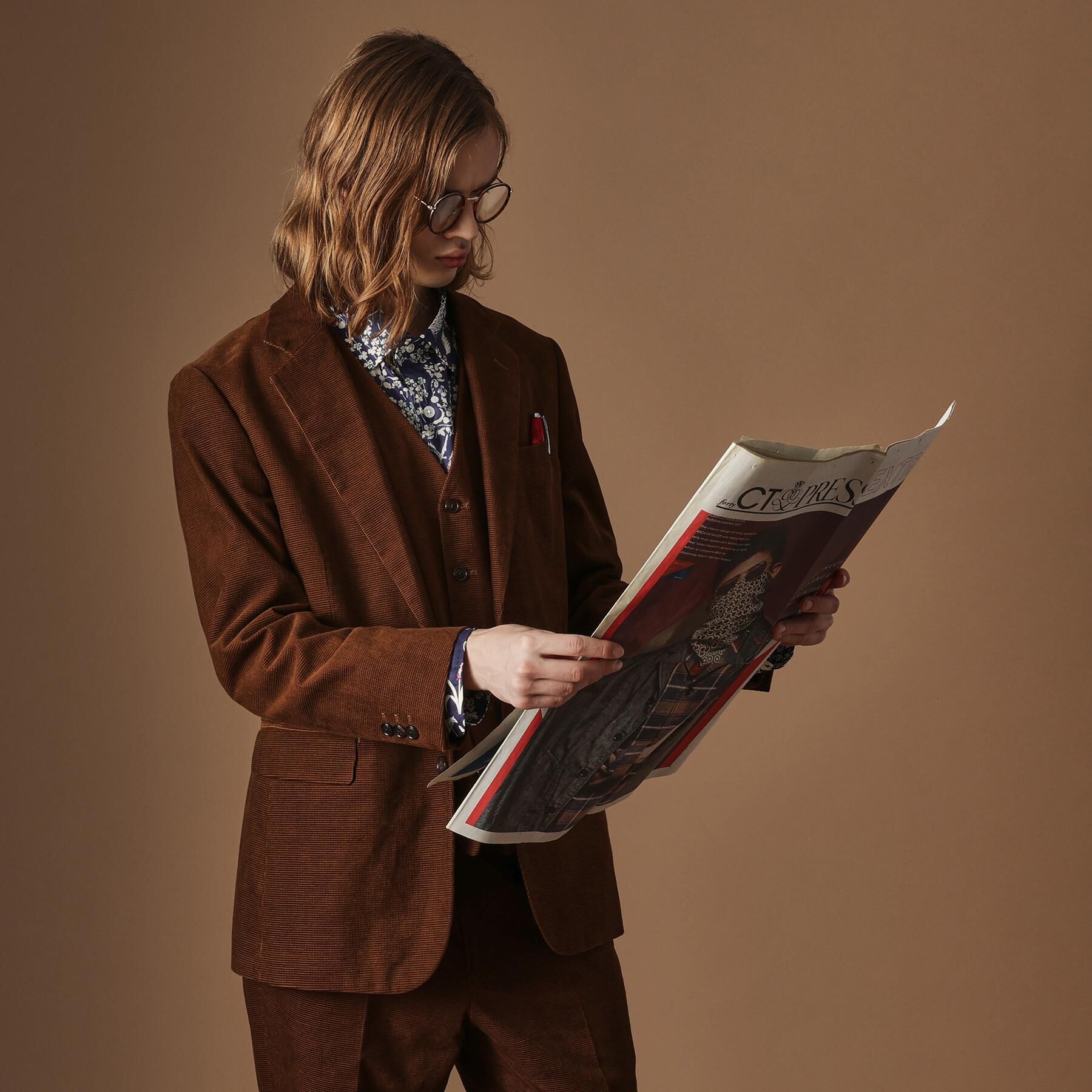 40CARATS&525「【Sサイズ～】ドビーキャラメルコールジャケット」|テーラードジャケット|